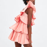 Ruffled Cotten Candy Dress - Slim Wallet Company