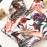 Tropical Back Swimsuit - Slim Wallet Company