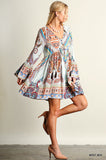 Bell Sleeves Bohemian Flare Dress - Slim Wallet Company